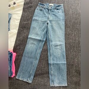 Abercrombie & Fitch Women's Straight Leg Jeans - Light Blue